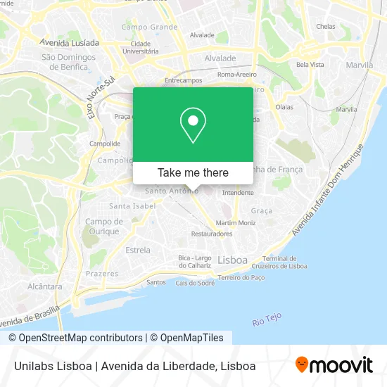 Unilabs Lisboa | Avenida da Liberdade map