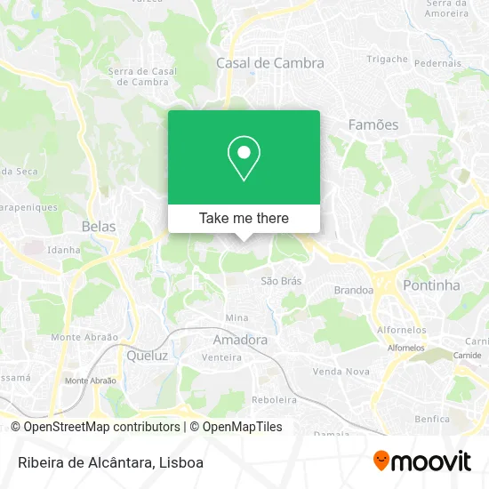 Ribeira de Alcântara mapa
