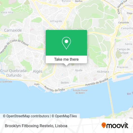 Brooklyn Fitboxing Restelo map