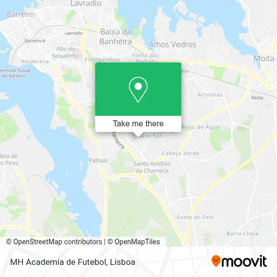 MH Academia de Futebol map