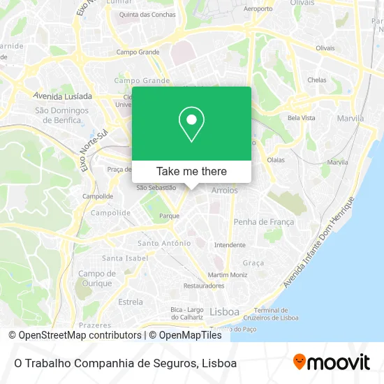 O Trabalho Companhia de Seguros map