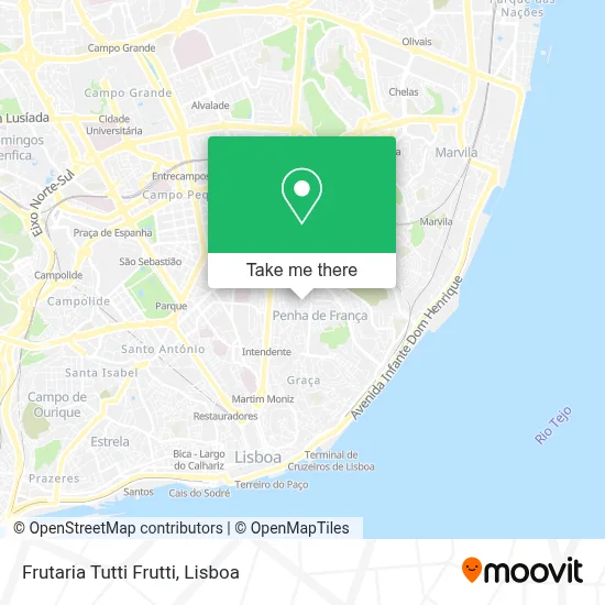 Frutaria Tutti Frutti map