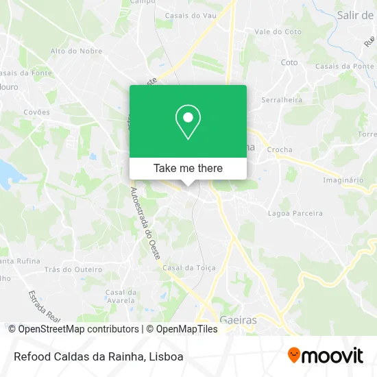 Refood Caldas da Rainha map