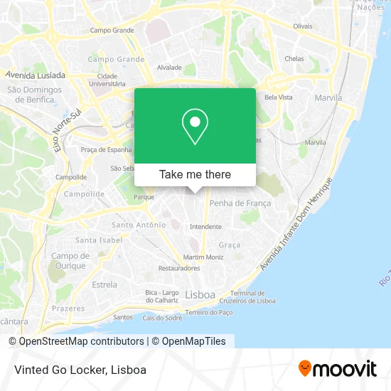 Vinted Go Locker mapa