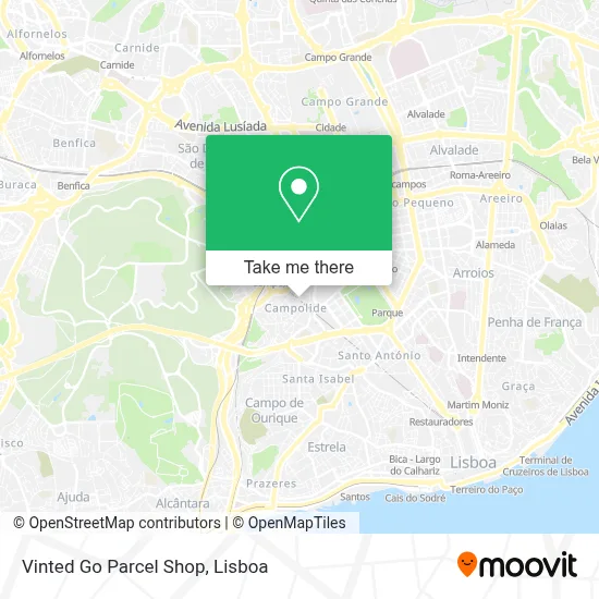 Vinted Go Parcel Shop mapa