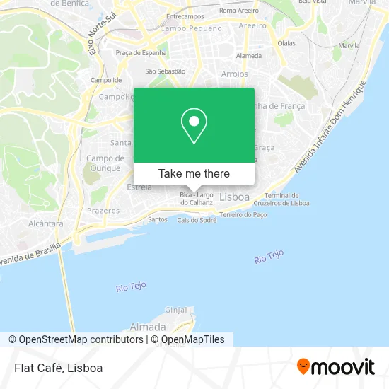 Flat Café map
