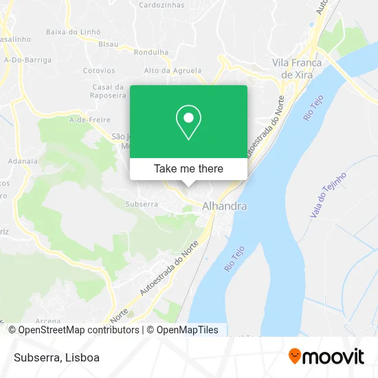 Subserra mapa