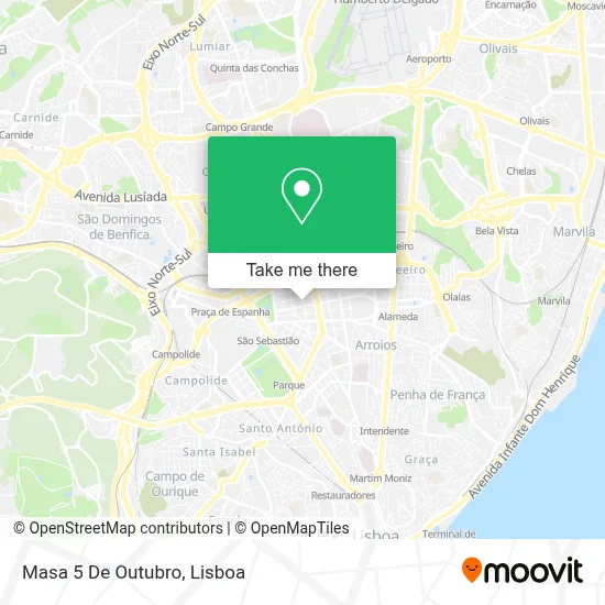 Masa 5 De Outubro map