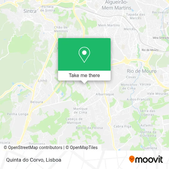 Quinta do Corvo map