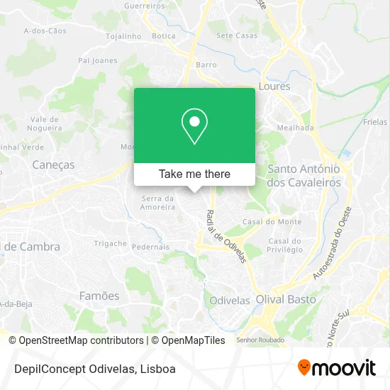 DepilConcept Odivelas map