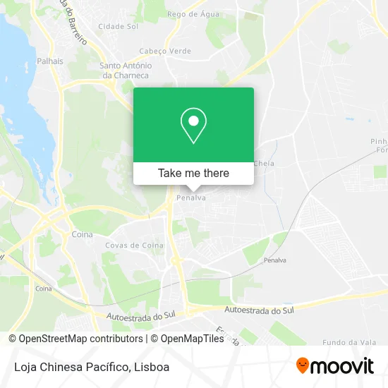 Loja Chinesa Pacífico mapa