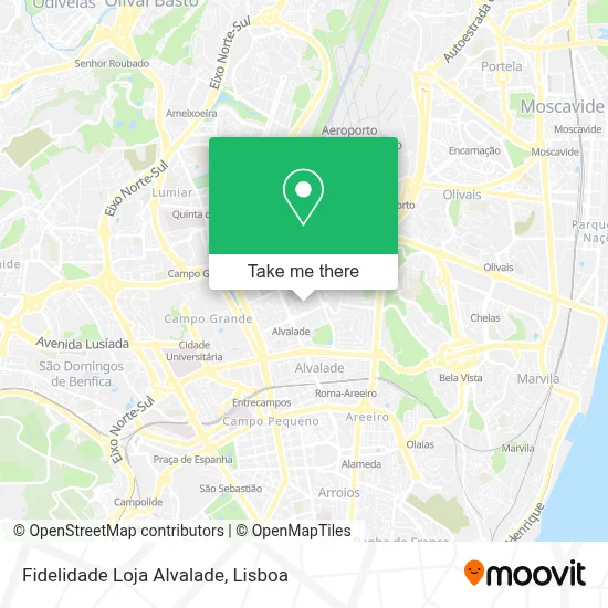 Fidelidade Loja Alvalade map