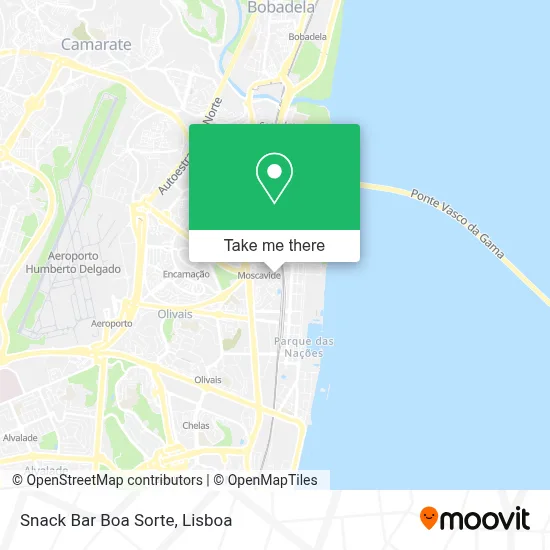 Snack Bar Boa Sorte mapa