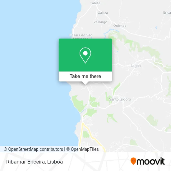 Ribamar-Ericeira map