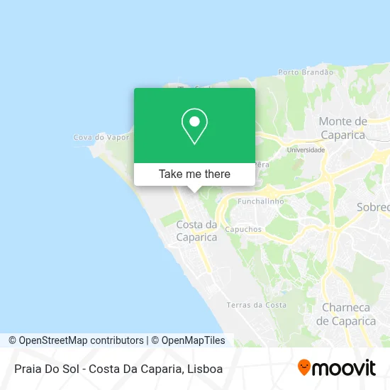 Praia Do Sol - Costa Da Caparia map