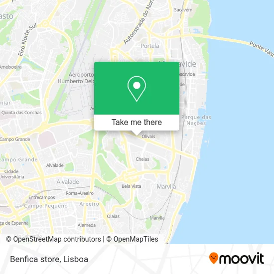 Benfica store map