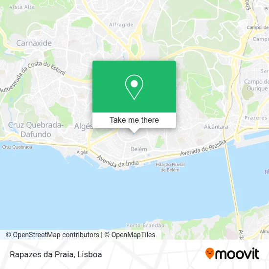 Rapazes da Praia mapa