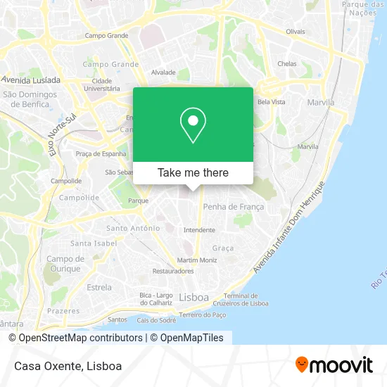 Casa Oxente map