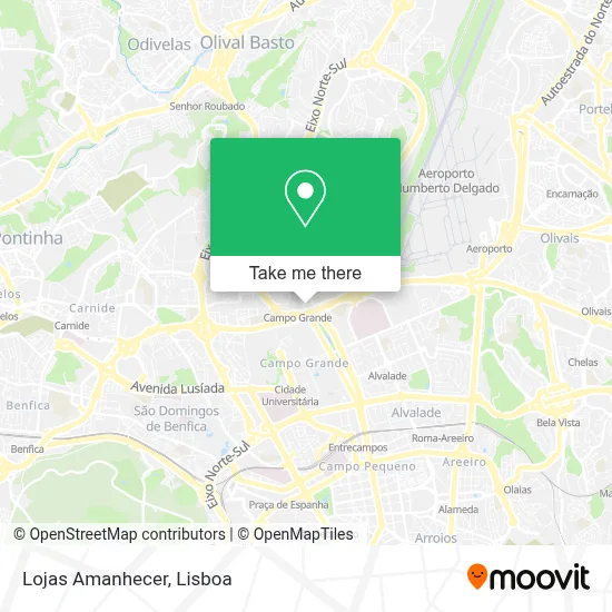 Lojas Amanhecer map