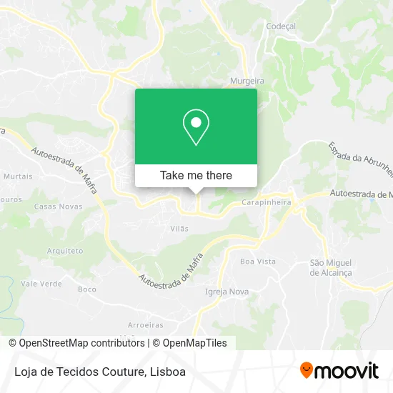 Loja de Tecidos Couture map