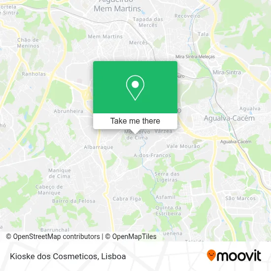 Kioske dos Cosmeticos map
