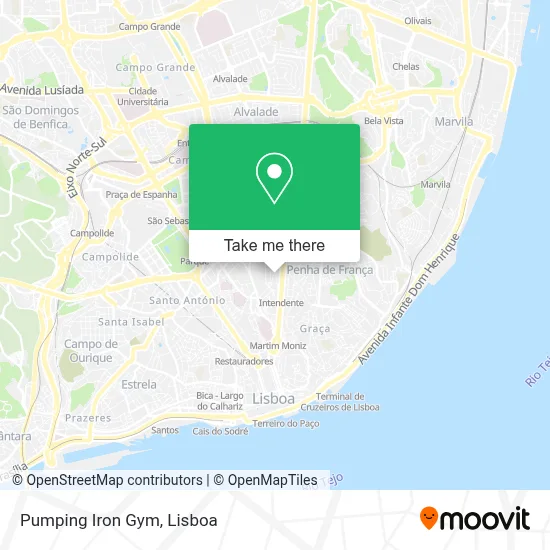 Pumping Iron Gym map