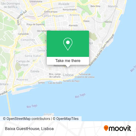 Baixa GuestHouse map