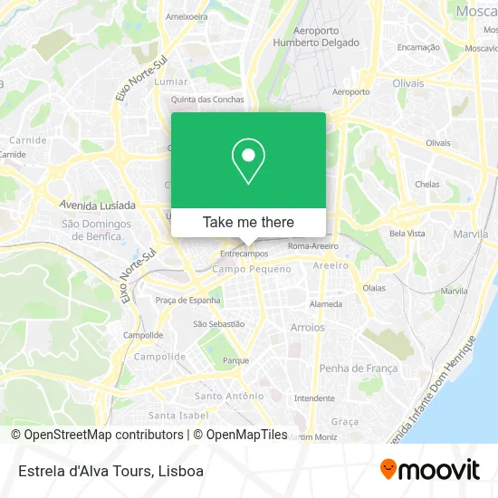 Estrela d'Alva Tours map