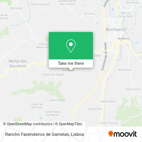 Rancho Fazendeiros de Gamelas mapa