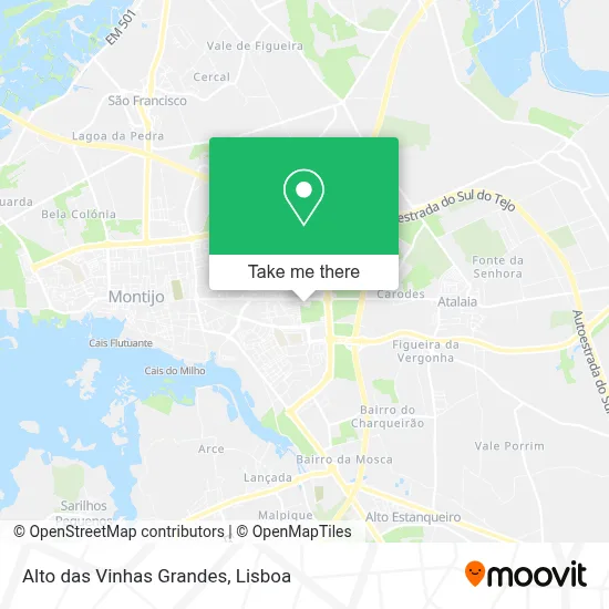 Alto das Vinhas Grandes map