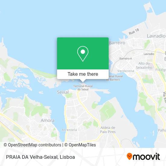 PRAIA DA Velha-Seixal map