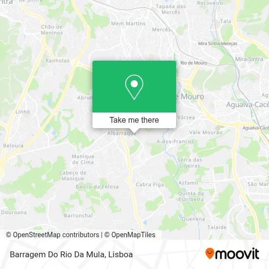 Barragem Do Rio Da Mula map