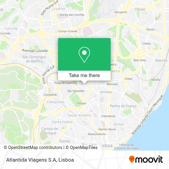 Atlantida Viagens S.A map