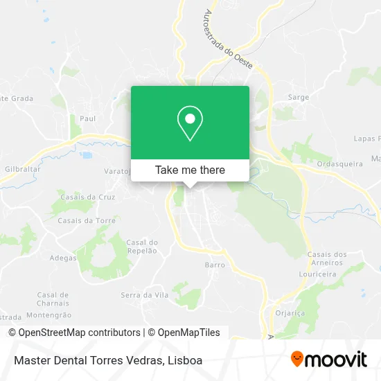 Master Dental Torres Vedras map