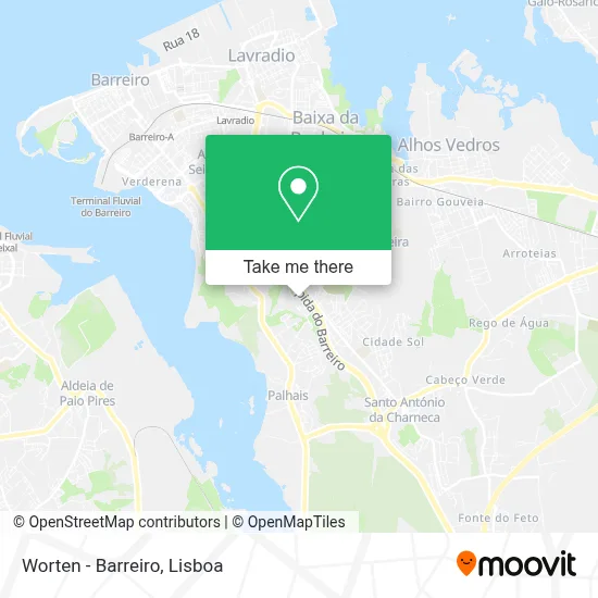 Worten - Barreiro map