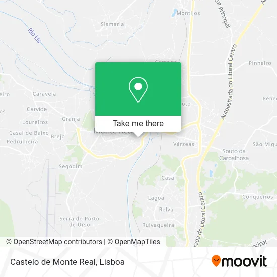 Castelo de Monte Real map
