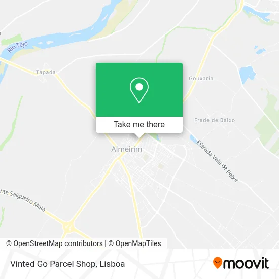 Vinted Go Parcel Shop map