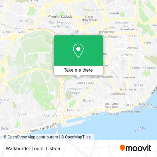 Walkborder Tours map