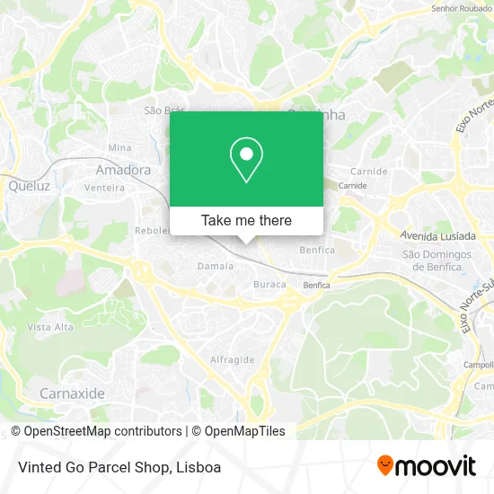 Vinted Go Parcel Shop map