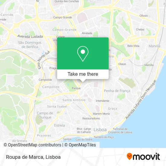 Roupa de Marca mapa