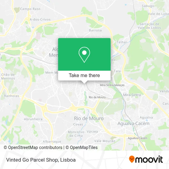 Vinted Go Parcel Shop map