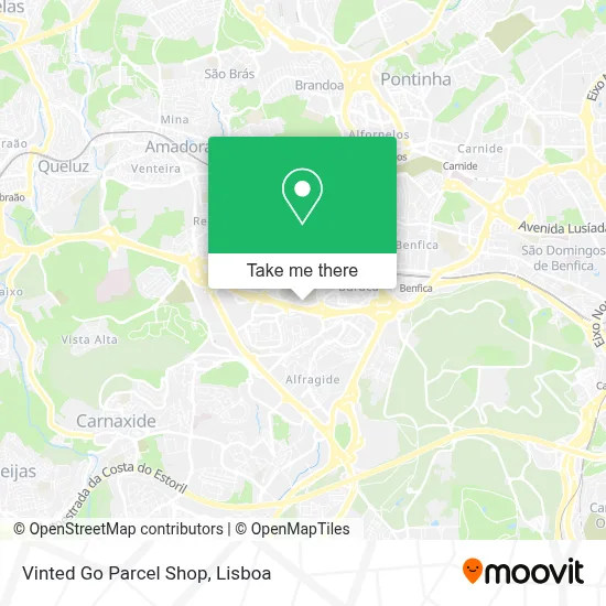 Vinted Go Parcel Shop map