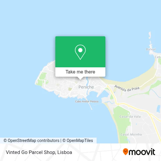 Vinted Go Parcel Shop map