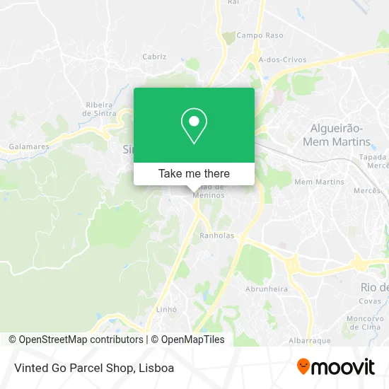 Vinted Go Parcel Shop map