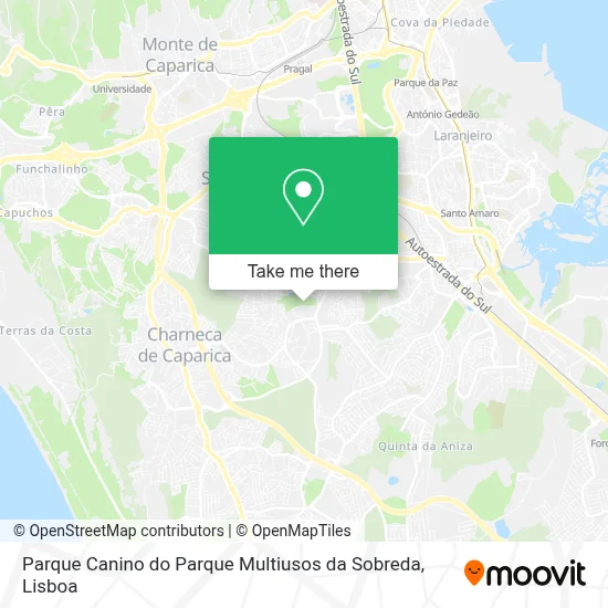 Parque Canino do Parque Multiusos da Sobreda map