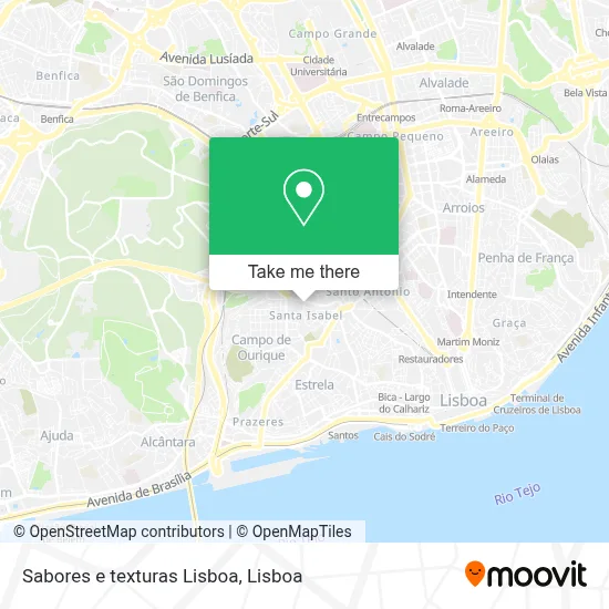Sabores e texturas Lisboa map