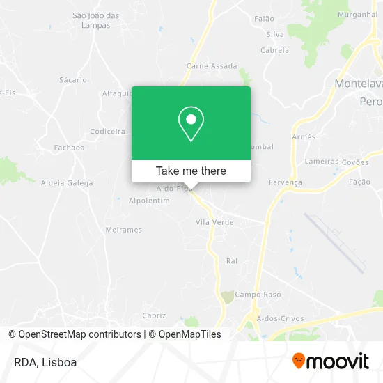RDA mapa