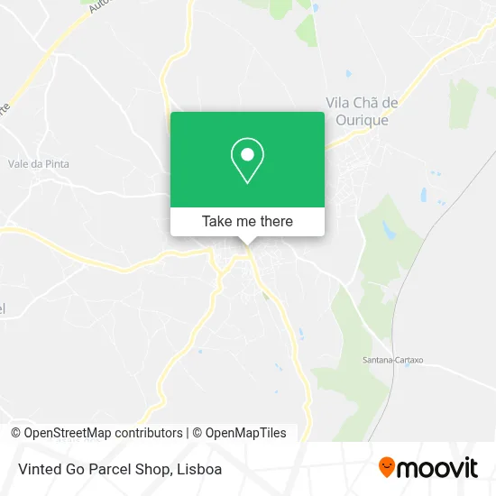Vinted Go Parcel Shop map