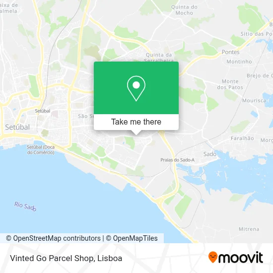 Vinted Go Parcel Shop map