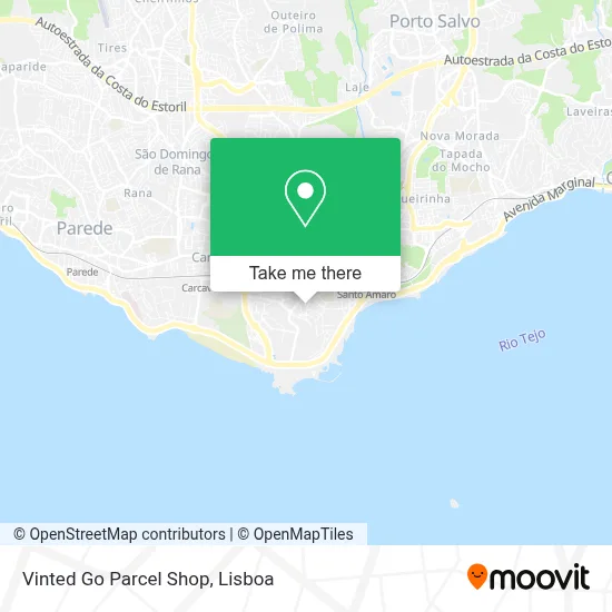 Vinted Go Parcel Shop map
